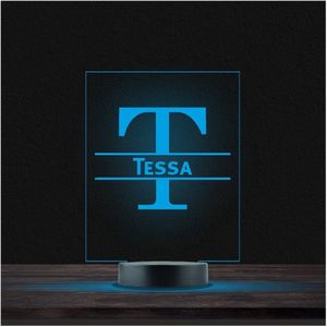 Led Lamp Met Naam - RGB 7 Kleuren - Tessa