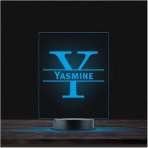 Led Lamp Met Naam - RGB 7 Kleuren - Yasmine