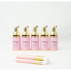 Mowny Beauty - 6 Mini Lash Foam - 30ML - 6x gratis cleaning brush - Reinigingsmousse - Wimperextensions - Wimper Shampoo - Lashes