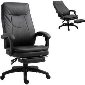 Bureaustoel - Ergonomische bureaustoel - Game stoel - Gaming stoel - Met voetensteun - Tot 150 Kg - Zwart