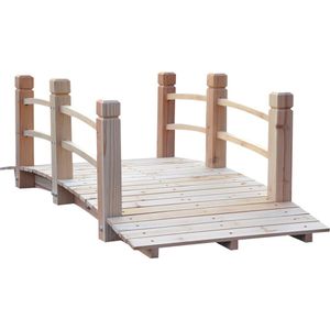 Tuinbrug - Vijver - Loopbrug - Hout - 152,5 X 67 X 48 cm