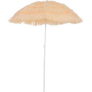 Luxe strand parasol - Hawai parasol - Raffia parasol - Strandparasol - Stokparasol - UV Werend - Ø160 CM