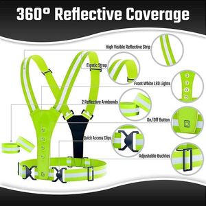 Verlichting - Hardloopvest - LED - Reflecterende Strips - One Size Fits All