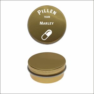 Pillen Blikje Met Naam Gravering - Marley