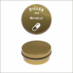 Pillen Blikje Met Naam Gravering - Michelle