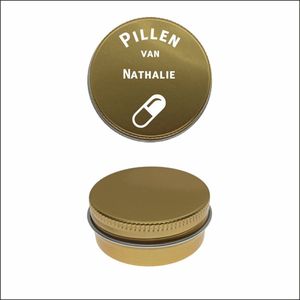 Pillen Blikje Met Naam Gravering - Nathalie