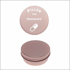 Pillen Blikje Met Naam Gravering - Annemarie