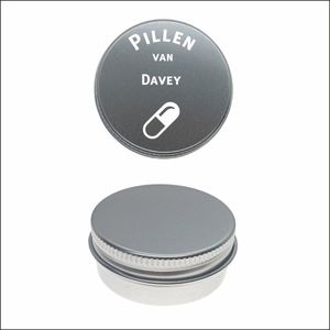 Pillen Blikje Met Naam Gravering - Davey