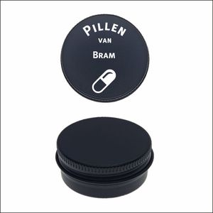 Pillen Blikje Met Naam Gravering - Bram