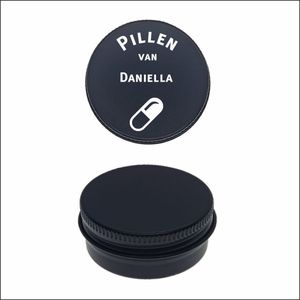Pillen Blikje Met Naam Gravering - Daniella
