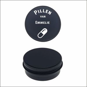 Pillen Blikje Met Naam Gravering - Emmelie