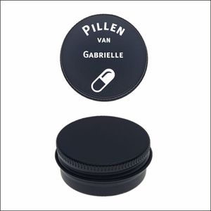 Pillen Blikje Met Naam Gravering - Gabrielle