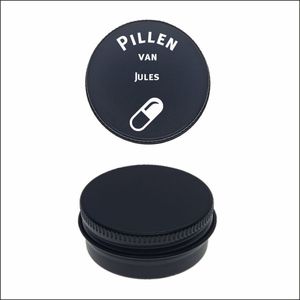 Pillen Blikje Met Naam Gravering - Jules