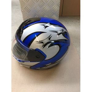 LP Integraalhelm xl 61cm race blauw/zilver