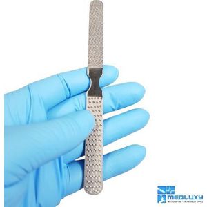 MEDLUXY - Professionele Eeltvijl / Voetrasp - 4-zijdig - RVS - 15 cm [callus verwijderen]