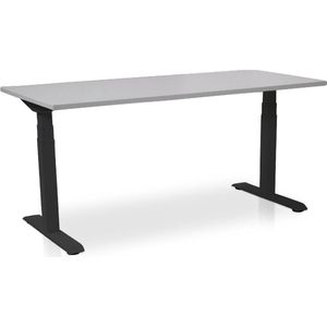 Zit-sta bureau elektrisch verstelbaar - MRC PRO-L 2.0 NEN-EN 527 |  140 x 80 cm |  frame zwart - blad grijs | memory functie met 4 standen | 150kg draagvermogen