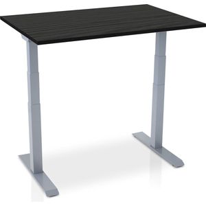 Zit-sta bureau elektrisch verstelbaar - MRC PRO NEN-EN 527 | 140 x 80 cm | frame aluminium - blad zwart eiken - met kabelmanagement | memory functie met USB | 150kg draagvermogen