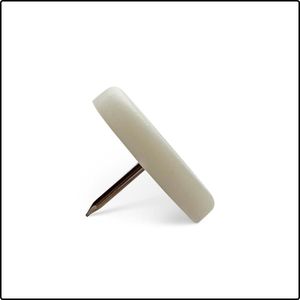 10x GLIJNAGELS ROND 30mm - Glijnagels voor onder stoelen - Meubelglijders rond – Ronde meubeldoppen - Vloerglijders rond – Glijders voor onder meubels - PVC glijders – Glijnagels voor buiten – Glijnagels voor loungeset - Glijnagels voor steigerhout