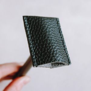 Beschermhoesje voor Safety Razor | Beschermkapje | Universeel | Vegan Leder | Zwart