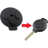 Autosleutel Rubber Pad 3 knoppen VARSD8 geschikt voor Smart Fortwo sleutel  / Mercedes Benz Smart 451 / Smart Fortwo sleutel rubber.