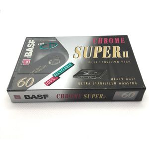 Audio Cassette Tape BASF 60 Chrome Super II  / Uiterst geschikt voor alle opnamedoeleinden / Sealed Blanco Cassettebandje / Cassettedeck / Walkman / BASF cassettebandje.