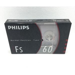 Audio Cassette Tape PHILIPS FS 60 normal position / Uiterst geschikt voor alle opnamedoeleinden / Sealed Blanco Cassettebandje / Cassettedeck / Walkman / PHILIPS cassettebandje.