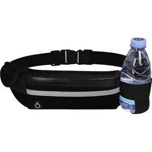 Heuptasje sport – wandel / running heuptasje - bidon houder - Zwart