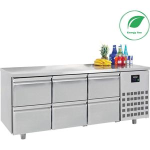 700 Koelwerkbank 6 Laden, combisteel 7489.5545