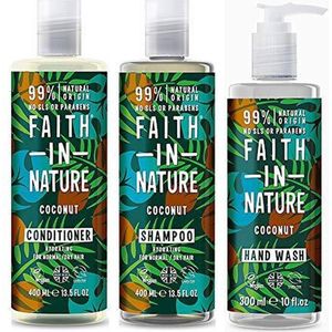 Faith in nature coconut shampoo, conditioner en handwash