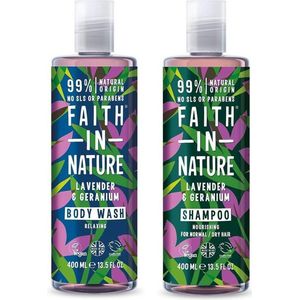 Faith in nature lavender en geranium shampoo en body wash