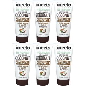 inecto - Coconut Hand & Nail Cream - 6 pak - Voordeelverpakking