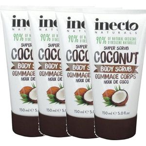 Inecto - Pure Coconut Exfoliating - 150 ml - Body scrub - 4 pak