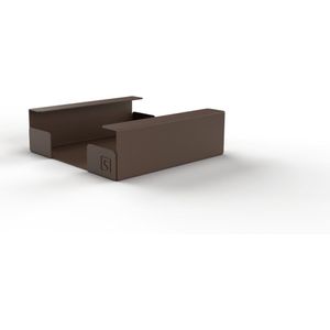 Servettenhouder | Bruin | Metaal | Vierkant | Design | 19x19x6 cm