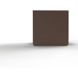 Bijzettafel | Koffietafel | Industrieel | Metaal | Model Glide Mini | Vierkant | Bruin | Met extra opbergvak | 46x46 cm
