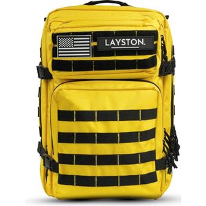 LAYSTON Rugzak - 45L - 17 inch - Laptop Rugtas - Schooltas - Sporttas - Unisex - Waterdicht - Geel - 45 Liter
