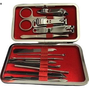 Professionele Manicure set & Pedicure set Met Luxe Opbergetui - 13 Delig - Manicureset - Pedicureset - Manicuresetje - Pedicuresetje - Nagelschaar - Nagelschaartje - Nagel Verzorging