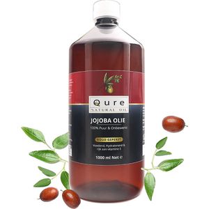 Qure Natural Oil - Jojoba Olie - 1000ml - Biologisch - 100% Puur en Onbewerkt