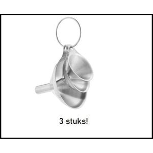 Afecto® trechters | set van 3 stuks trechters | 3 x trechter| RVS|