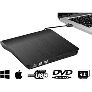 iBello Externe DVD & CD Speler - Externe DVD Brander - USB 3.0 - Windows, Linux & Mac