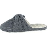 Pantoffels - Sloffen dames - Instap sloffen - Gestreept - Donkerblauw | 37/38