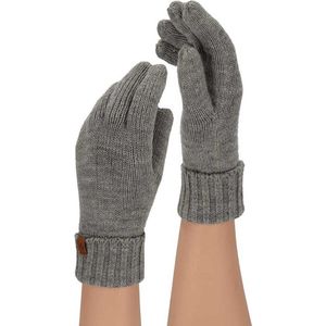 Handschoenen dames winter - Gebreid - One size - Lichtgrijs  - Ski