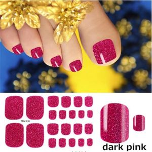 Prachtige Teen NagelStickers/ 1 vel , 22 tips/ Manicure Teen Nagel stickers,Donker Roze,Nagellak,Plaknagels / Nail stickers Dark Pink