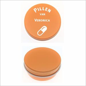 Pillen Blikje Met Naam Gravering - Veronica