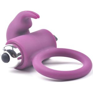 Silicone Rabbit Vibration Cock Ring Rood - Heerlijk gevoel tijdens penetratie - Stimulerend voor mannen en vrouwen - Spannend voor koppels - Sex speeltjes - Sex toys - Erotiek - Sexspelletjes voor man – Seksspeeltjes - Cockring vibrerend - Penisring
