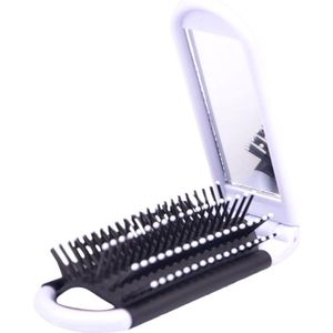 Opvouwbare Borstel met Spiegel - Opvouwbare Kam - Opklapbare Kam - Uitklapbare Kam - Inklapbare Haarborstel - Inklapbaar