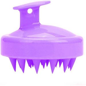 Haarborstel – Paars – Anti roos – Siliconen Massageborstel – Haarverzorging – Gezond haar – Haargroei – Rond