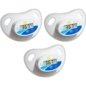 Camry 8416 - 3 x fopspeen - speen - wit/blauw met thermometer