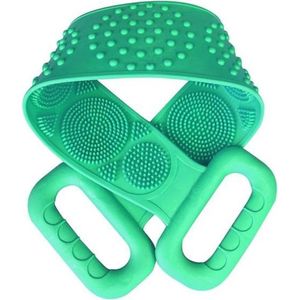 Rug schrubber - Doucheborstel - Lange Lichaamsborstel - Dubbelzijdig design - Rugborstel - Silicone - Krabber - Douche - Bad - Massage borstel - Bath towel - Back scrubber - Groen
