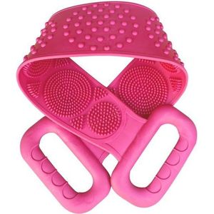 Rug schrubber - Doucheborstel - Lange Lichaamsborstel - Dubbelzijdig design - Rugborstel - Silicone - Krabber - Douche - Bad - Massage borstel - Bath towel - Back scrubber - roos