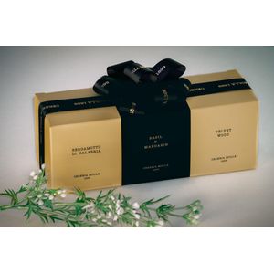 Cereria Mollà 1899 Geschenkset Giftset Cadeau doos Box set van 3 Geurkaarsen Geschenkset mini 70g Bergamotto di Calabria, Basil & Mandarin, Velvet Wood Ideaal cadeau Verjaardag geschenk valentijn gift surprise